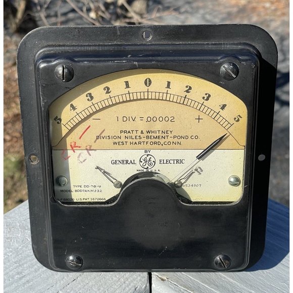 Vintage 20th C. General Electric Pratt Whitney Meter Tool Electronic Equipment - Picture 4 of 9